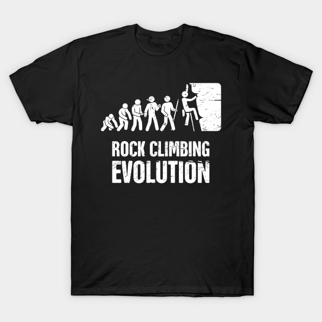 Rock Climbing Evolution T-Shirt by MeatMan